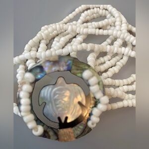Lake Opal Mother Of Pearl Abalone Shell Seed Beads Creme Colored